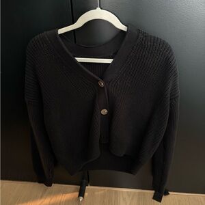 Quince 100% Organic Cotton Fisherman Boxy Cropped Cardigan